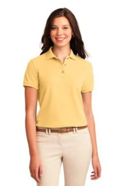 Port Authority Womens Silk Touch Polo Shirt Banana