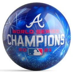 OnTheBallBowling MLB Atlanta Braves 2021 World Series Champs Fireworks Ball
