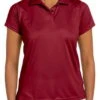Harriton Womens 4 Oz Polytech Polo Maroon