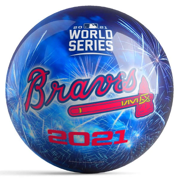 OnTheBallBowling MLB Atlanta Braves 2021 World Series Champs Fireworks Ball - Image 2