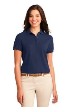 Port Authority Womens Silk Touch Polo Shirt Navy